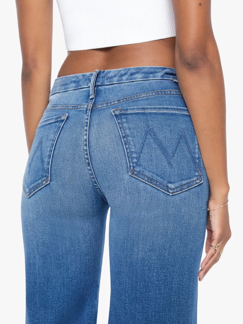 MOTHER Women’s The Roller Fray HR Wide Leg Jeans, Size: 32 - Picture 2 of 12